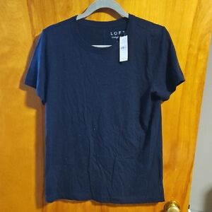 LOFT Blue Short Sleeve Tee